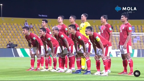 Timnas Indonesia dibantai Uni Emirat Arab (UEA) dengan skor 0-5 di Zabeel Stadium Dubai pada babak Kualifikasi Piala Dunia 2022 Grup G, Jumat 11 Juni 2021 malam WIB. (Foto: Dok. PSSI)