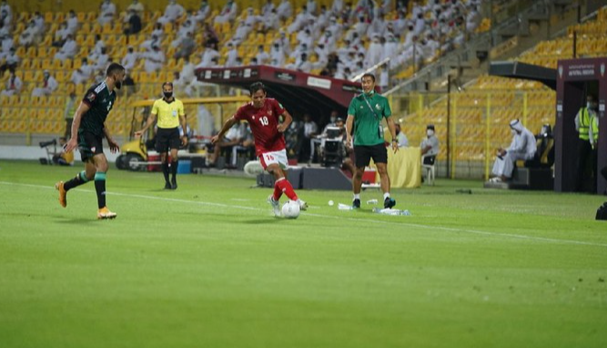 Timnas Indonesia dibantai Uni Emirat Arab (UEA) 0-5 di Zabeel Stadium Dubai di Kualifikasi Piala Dunia 2022 Grup G, Jumat 11 Juni 2021 malam WIB. (Foto: Dok. PSSI)