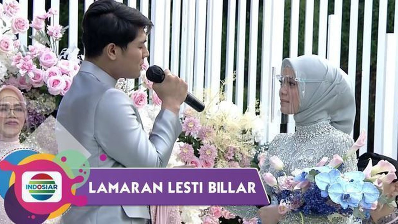 Acara lamaran Lesti Kejora dan Rizky Billar disiarkan langsung di stasiun televisi Indosiar, Minggu 13 Juni 2021. (Foto: Dok. Indosiar)