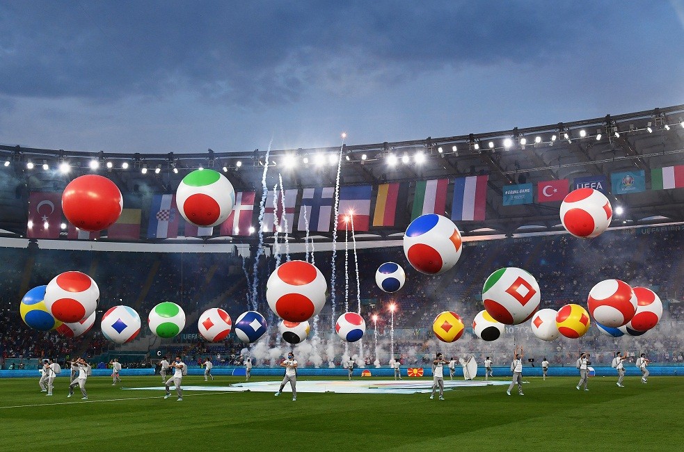 Seremoni pembukaan Euro Euro 2020 di Stadio Olimpico, Roma. (Foto: Twitter/@EURO2020)