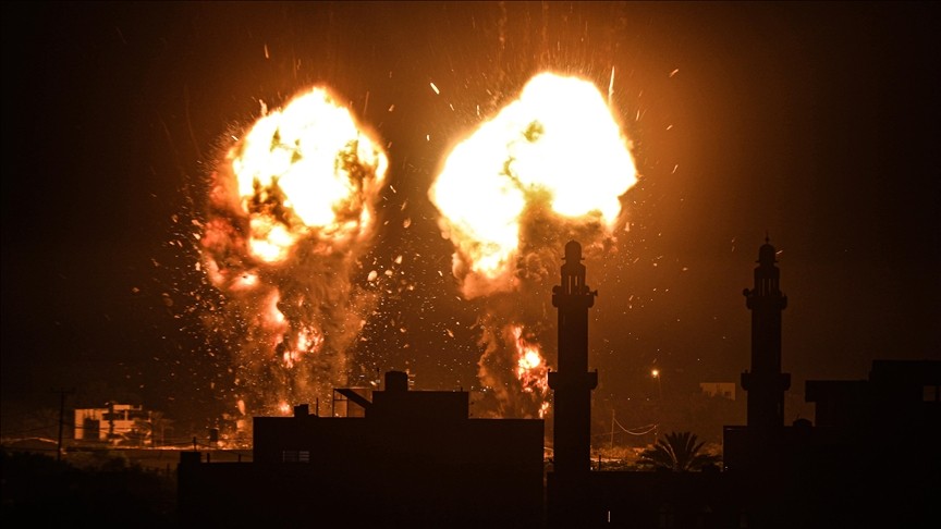 Gaza terbakar akibat serang Israel. (Foto: Istimewa)