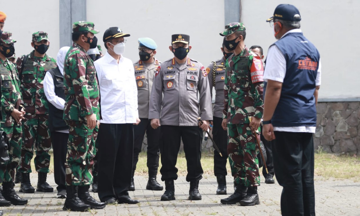 Para pejabat pusat ketika melakukan rapat koordinasi di Bangkalan (Foto: dok. Humas Polda Jatim)