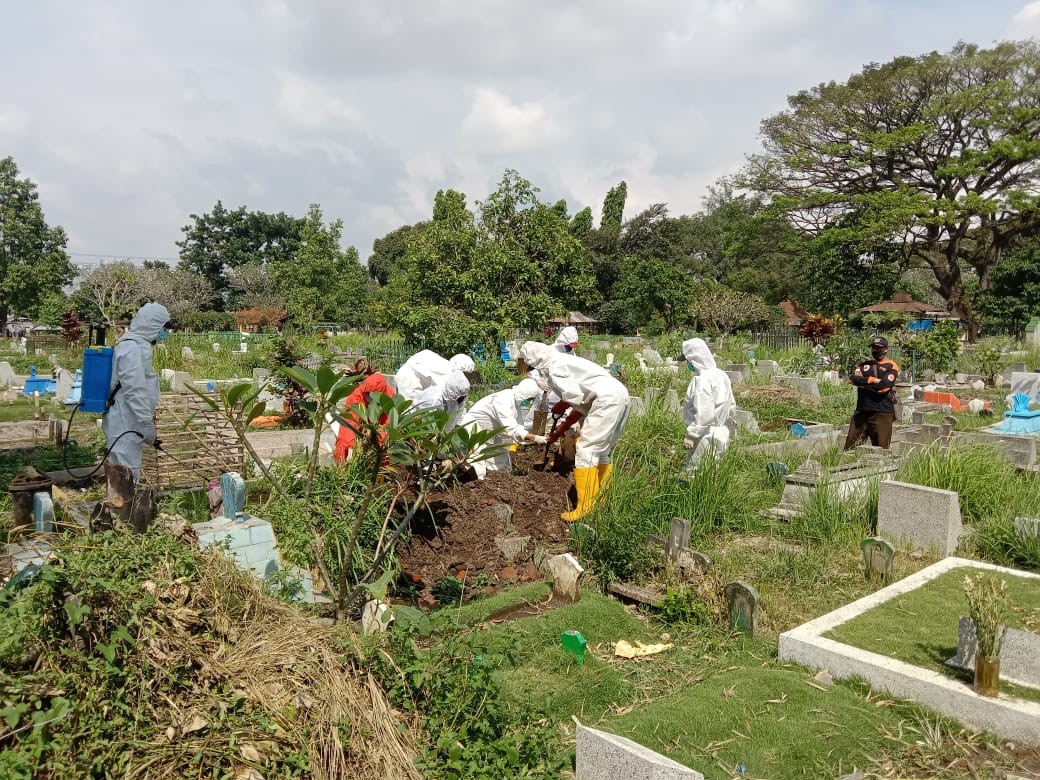 Pemulasaraan jenazah Covid-19 di Kota Malang (Foto: istimewa)