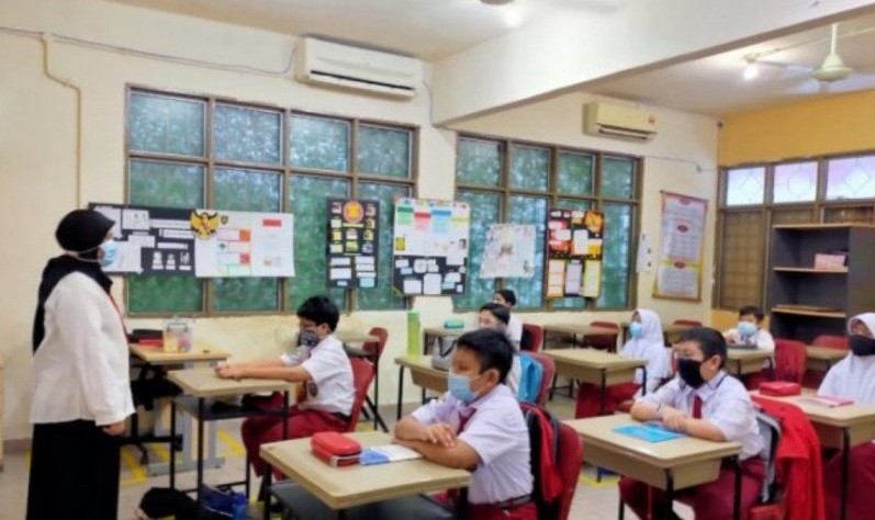 Ilustrasi Pembelajaran Tatap Muka Terbatas di sebuah sekolah dasar. (Foto: Antara)