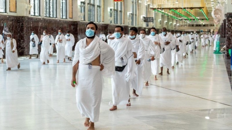 Jemaah haji lebih teratur dalam pelaksanaan di masa pandemi Covid-19, sejak thaun 2020 hingga 2021. (Foto: The Arab-News)