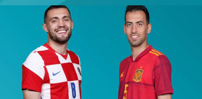 Kroasia vs Spanyol di babak 16 besar Euro 2020. (Foto: UEFA)