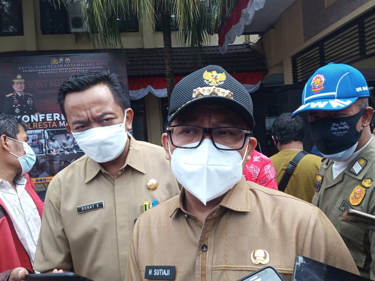 Walikota Malang, Sutiaji saaat ditemui di Mapolresta Malang Kota (Foto: Lalu Theo/Ngopibareng.id)