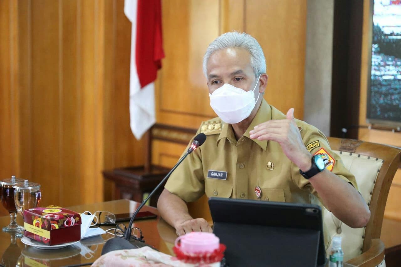 Gubernur Jawa Tengah Ganjar Pranowo membentuk Satgas Oksigen untuk menjaga stok oksigen tersedia utamanya untuk pasien Covid-19. (Foto: Ist)
