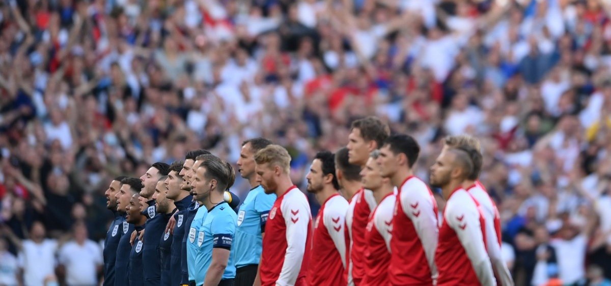 Semifinal Euro, Inggris vs Denmark. (Foto: UEFA)