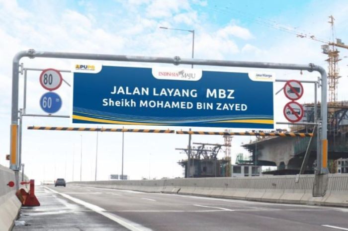 Tol Layang Elevated Layang Sheikh Mohamed Bin Zayed (MBZ). (Foto: Istimewa)