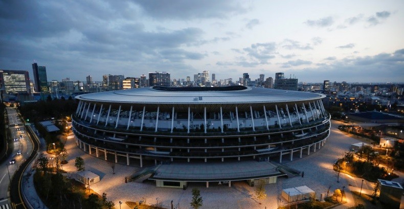 National Stadium yang akan dijadikan sebagai stadion utama penyelenggaraan Olimpiade Tokyo 2020. (Foto- Antara-Reuters)