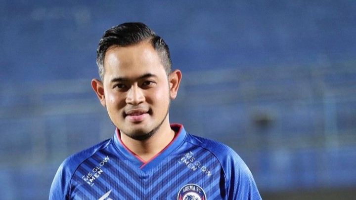 Presiden Klub Arema FC, Gilang Widya Pramana saat berada di Stadion Kanjuruhan, Malang (Instagram: @juragan_99)