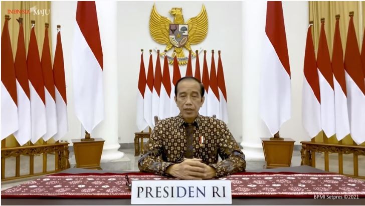 Presiden Joko Widodo saat memberikan keterangan. (Foto: Tangkapan Layar)