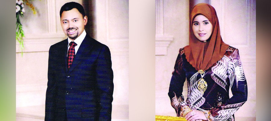 Pasangan Sarah Salleh dan Al-Muhtadee Billah, putra tertua Sultan Hassanal Bolkiah dan Ratu Saleha. (Foto: Istimewa)