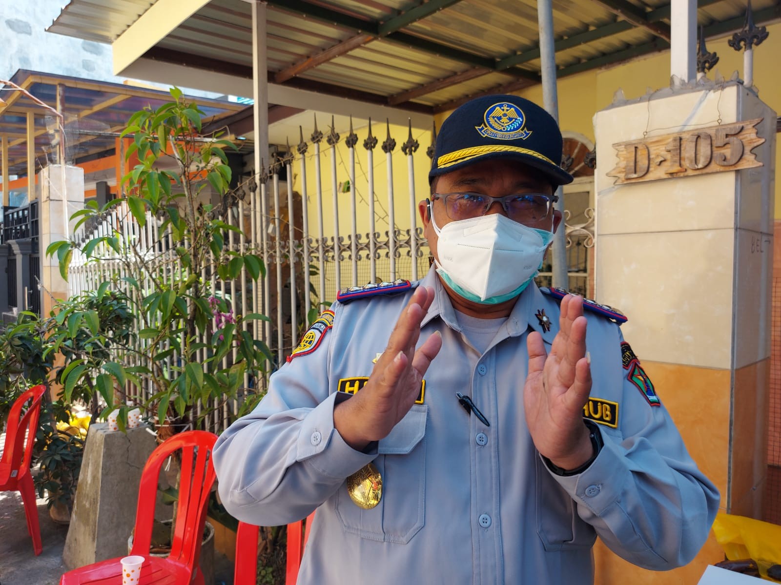 Kepala Dinas Perhubungan Kota Malang, Heru Mulyono ketika diwawancarai terkait pegawai yang terkonfirmasi Covid-19 (Foto: Lalu Theo/ngopibareng.id)