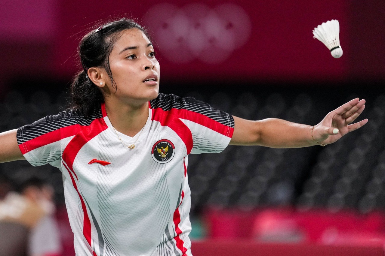 Pemain tunggal putri Indonesia Gregoria Mariska Tunjung gagal merebut tiket perempat final Olimpiade Tokyo 2020 setelah kalah dari unggulan kelima asal Thailand Ratchanok Intanon. (Foto: BWF)