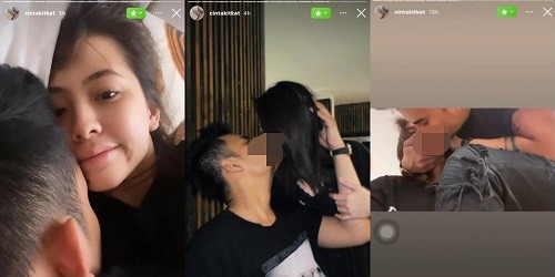 Tak hanya video ciuman, foto-foto mesra Adhisty Zara alias Zara JKT48 dengan Niko Al Hakim, mantan suami selebgram Rachel Vennya, beredar luas di Twitter dan Instagram. (Foto: Istimewa)