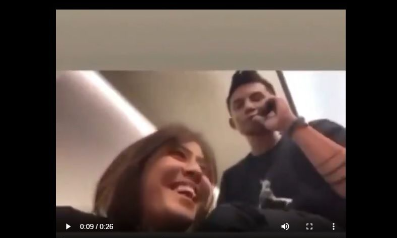 Beredar video ciuman part 2, Adhisty Zara alias Zara JKT48 dengan Niko Al Hakim alias Okin, mantan suami selebgram Rachel Vennya. (Foto: Tangkapan layar)
