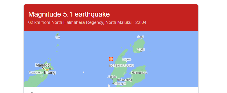 Ilustrasi gempa di Halmahera Barat. (Grafis: BMKG)