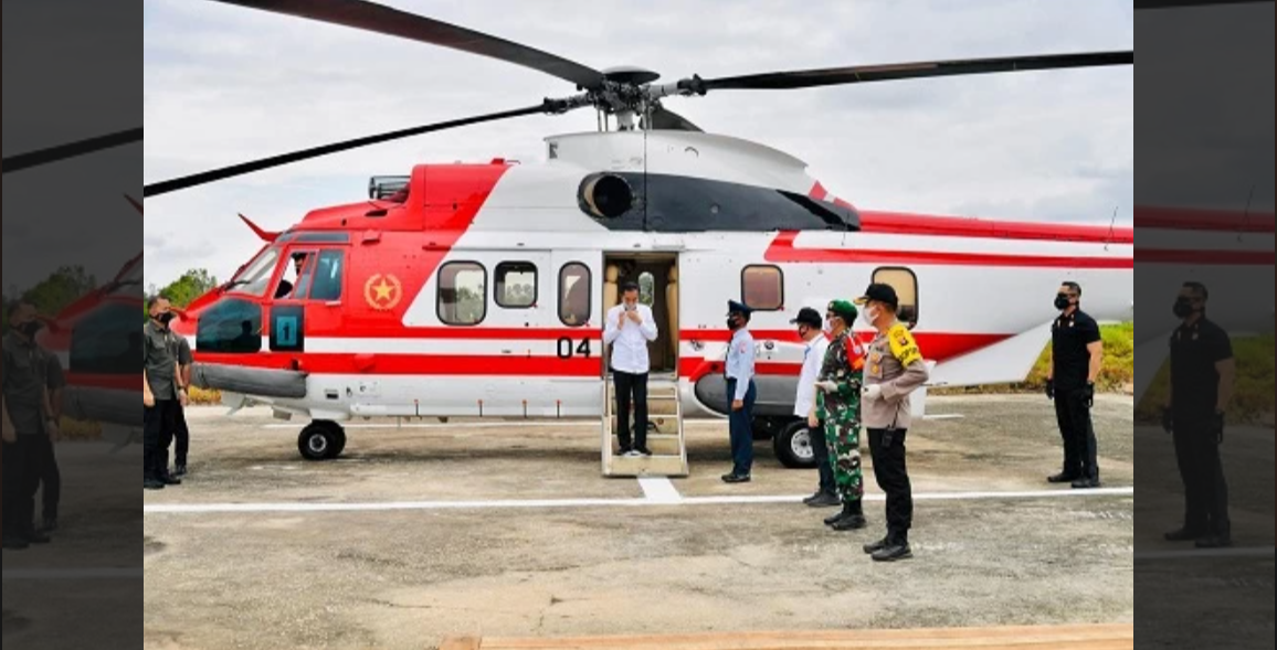 Helikopter Super Puma TNI AU. (Foto: Dok. Muchlis Jr/Biro Pers Sekretariat Presiden)