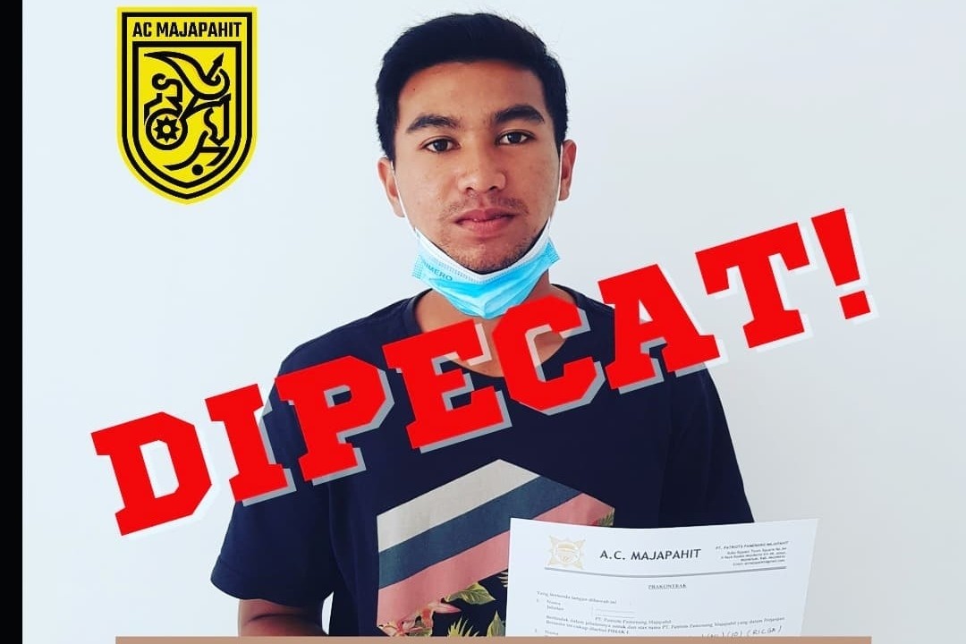 Ricga Tri Febiyan dipecat klub AC Majapahit.(Foto Instagram AC Majapahit)