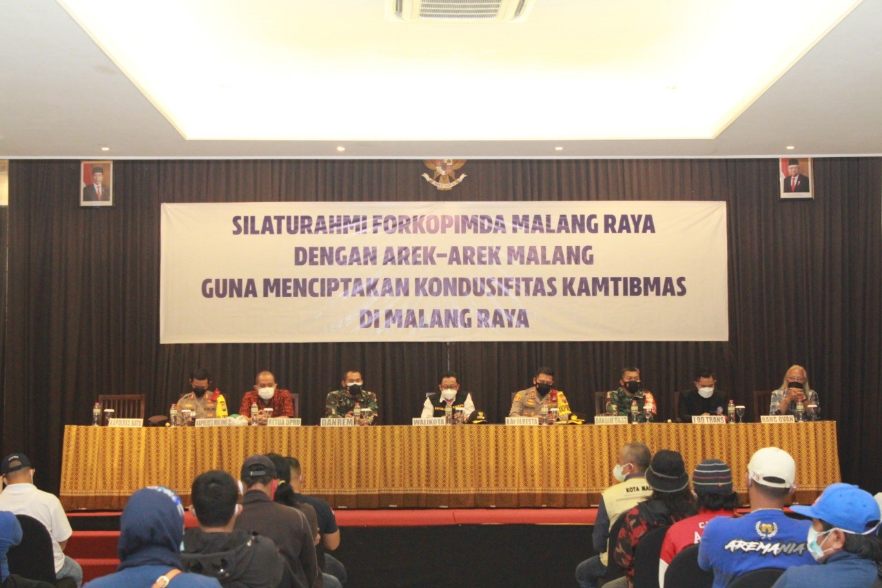 Acara silaturahmi Forkopimda Malang Raya dengan para Aremania (Foto: istimewa)