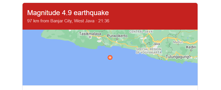 Ilustrasi gempa Cilacap, Jawa Tengah. (Grafis: BMKG)