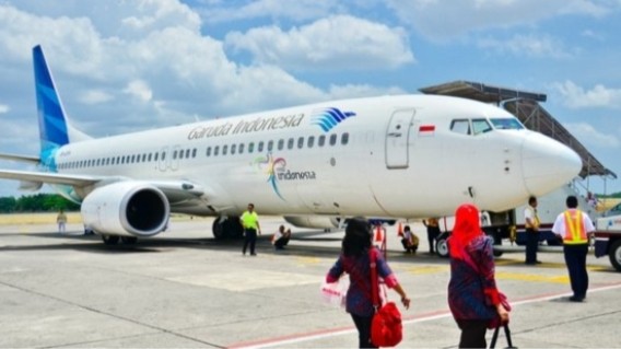 Ilustrasi calon penumpang pesawat Garuda Indonesia. (Foto: Istimewa)