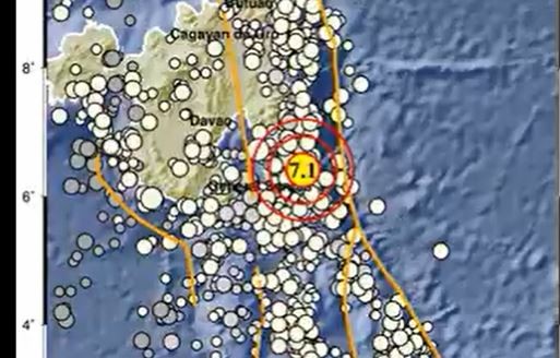 Gempa Bumi 7,1 SR guncang Melanguane, Kepulauan Talaud, Sulawesi Utara. (Foto: BMKG)
