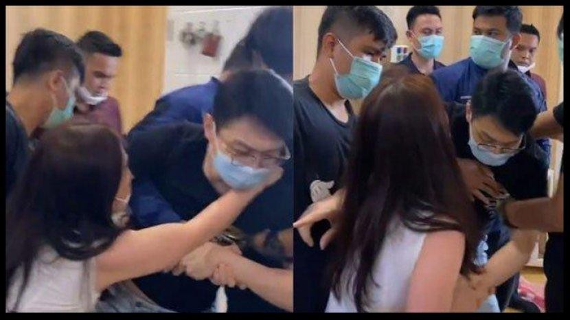 Prosesp penangkapan dokter Richard Lee yang sempat viral di media sosial usai direkam sang istri. (Foto: Istimewa)