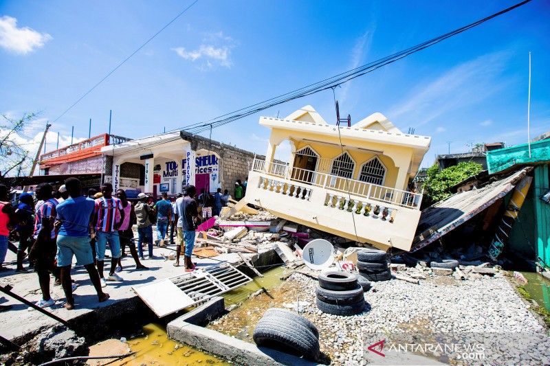 Gempa 7,2 magnitudo di Haiti. (Foto: Antara)