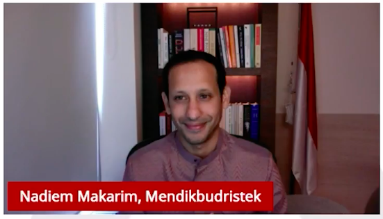Menteri  Pendidikan, Kebudayaan, Riset, dan Teknologi (Mendikbudristek) Nadiem Makarim. (Foto: Tangkapan layar)
