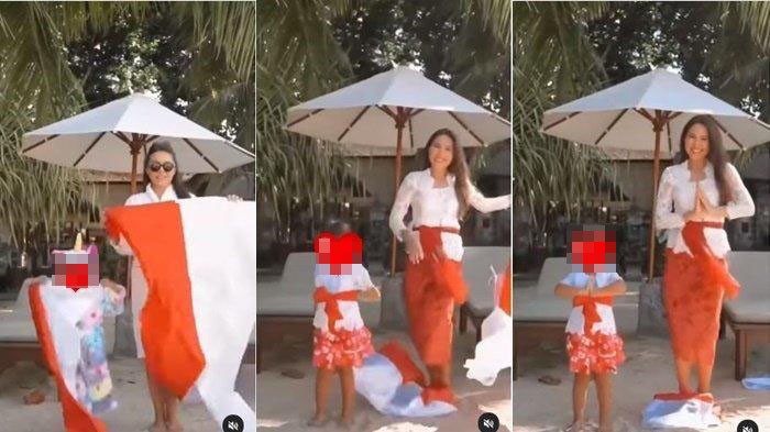 Olivia Jensen dan putrinya membuat konten TikTok Hari Kemerdekaan dengan membuang bendera Merah Putih. Video ini viral bahkan ada yang mengancam akan melaporkan ke polisi. (Foto: Tangkapan layar Instagram)