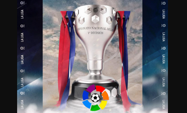 Ilustrasi trofi Liga Spanyon. (Foto: Twitter)