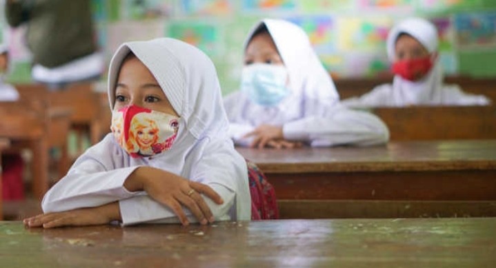 Pembelajaran tatap muka (PTM) di DKI Jakarta dimulai hari ini, Senin 30 Agustus 2021. (Foto: Antara)