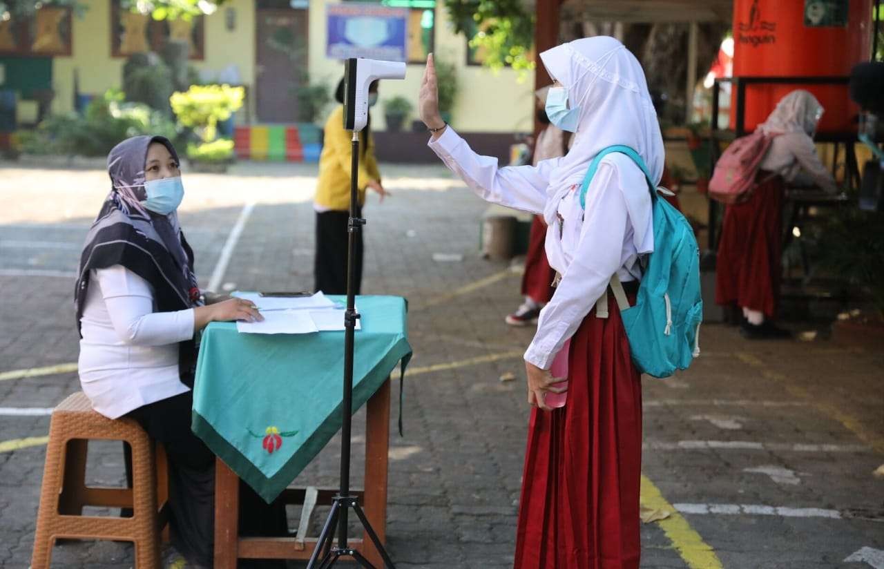 Proses pembelajaran tatap muka (PTM) Jawa Tengah di hari ketiga. (Foto: ist)