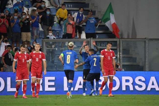 Italia menang besar versus Lithuania dalam kualifikasi Piala Dunia 2022. (Foto: reuters)