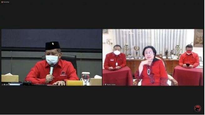 Ketua Umum PDI Perjuangan Megawati Soekarnoputri muncul di publik di tengah isu yang menyebut dirinya sakit dan menjalani perawatan di Rumah Sakit Pusat Pertamina (RSPP). (Tangkap layar/ist)