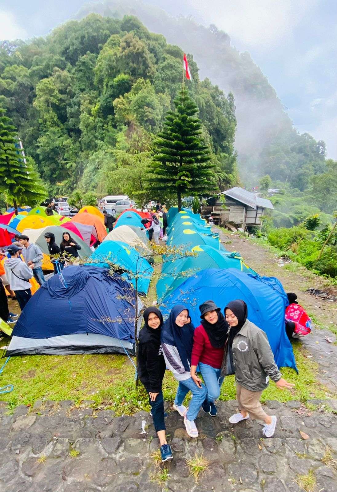 Lokasi camping di lereng Gunung Wilis, tepatnya di Desa Besuki, Kecamatan Mojo, Kabupaten Kediri. (Foto: Istimewa)