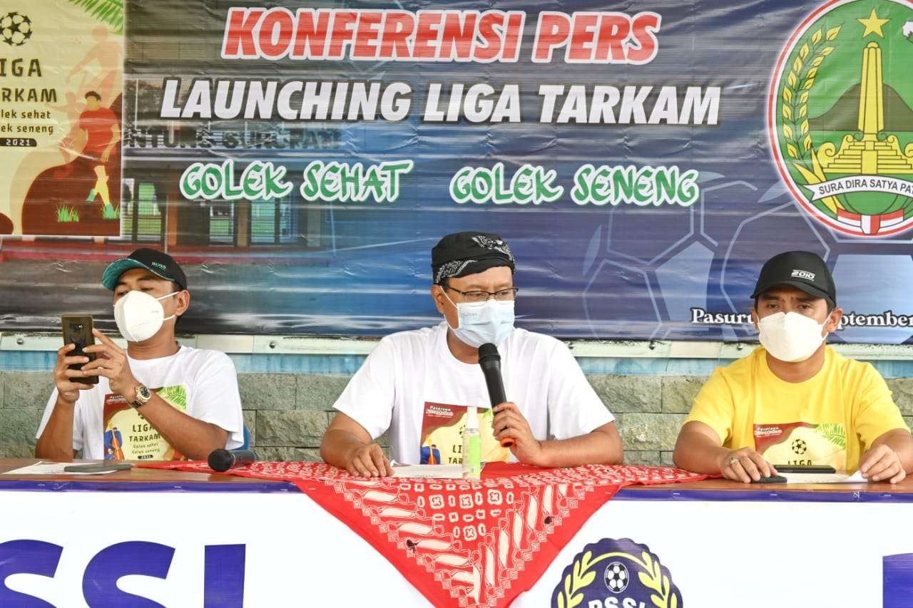 Walikota Pasuruan Saifullah Yusuf (Gus Ipul) menggelar turnamen sepak bola antar kelurahan, bertajuk Liga Tarkam 2021. (Foto: Istimewa)
