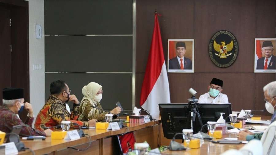 Rapat Pembahasan Hari Libur Nasional dan Cuti Bersama 2022 di Kemenko PMK, Jakarta. (Foto: Kemenag)