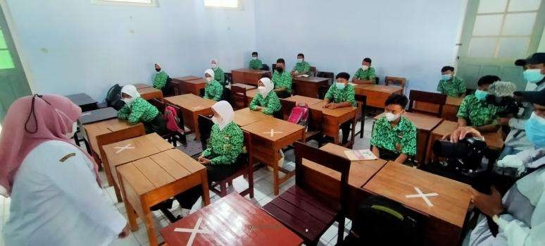 Pembelajaran tatap muka terbatas di Pasuruan. (Foto: Istimewa)