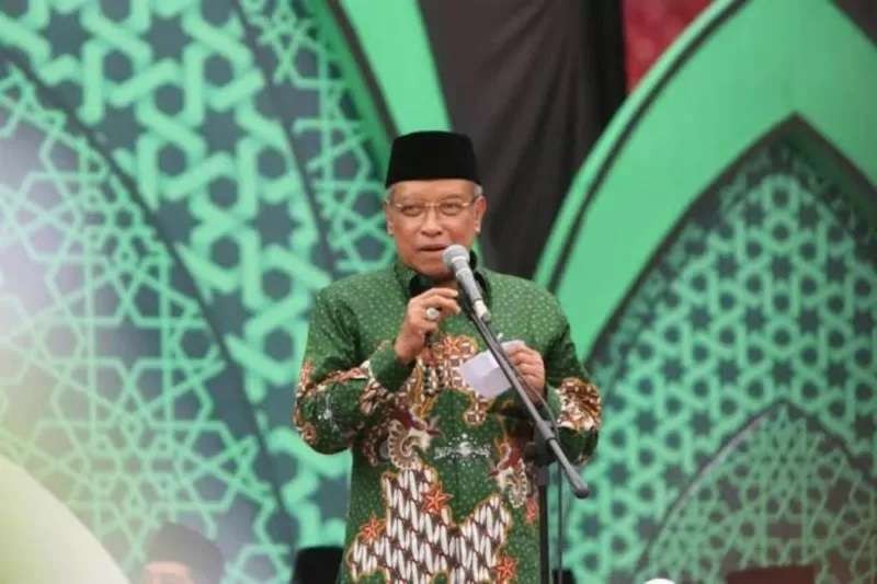 Ketua Umum PBNU Said Aqil Siroj saat Pleno Musyawarah Nasional (Munas) Alim Ulama dan Konferensi Besar (Konbes) NU, Sabtu, 25 September 2021. (Foto: Ant)