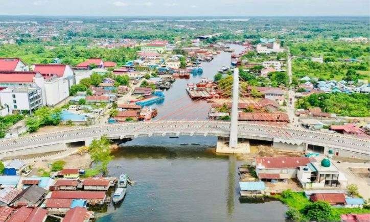 Jembatan Sei Alalak, Kalimantan Selatan. (Foto: Kementerian PUPR)