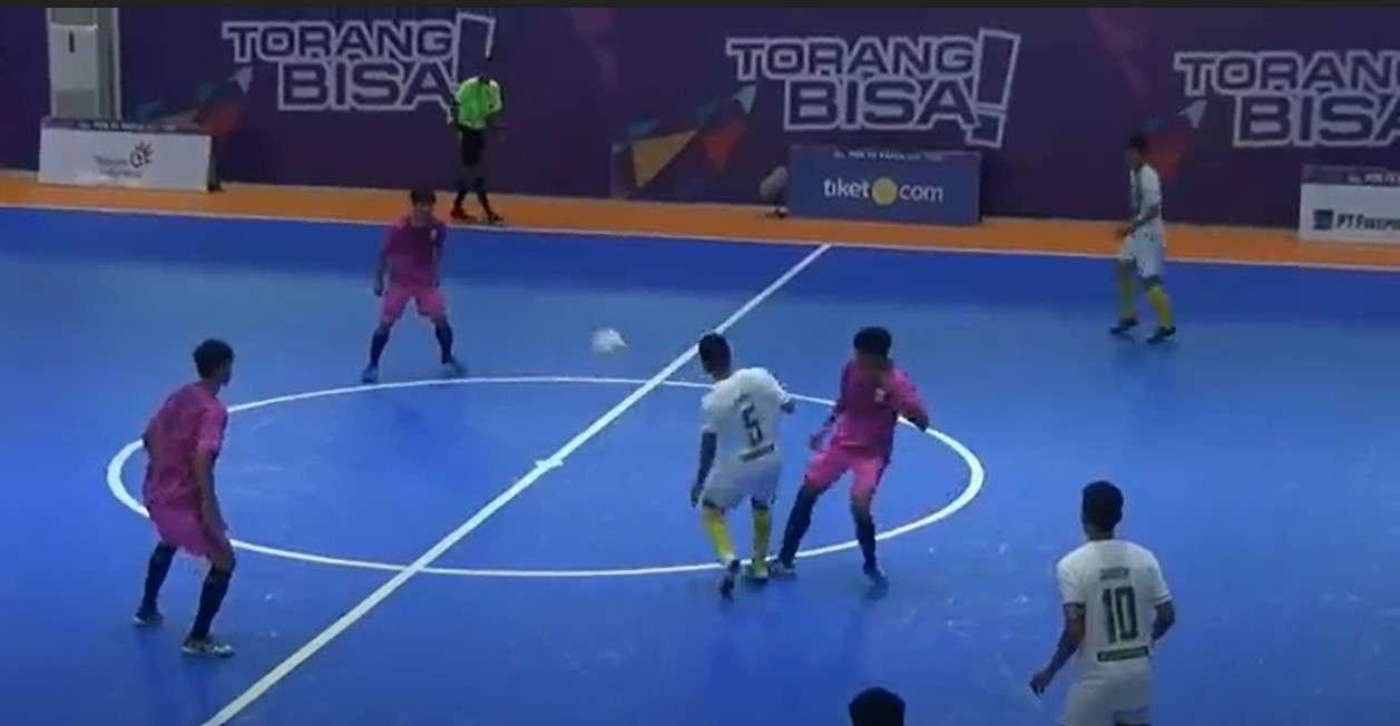 Futsal Jatim vs Banten 1-1. (Foto: Tangkapan Layar)