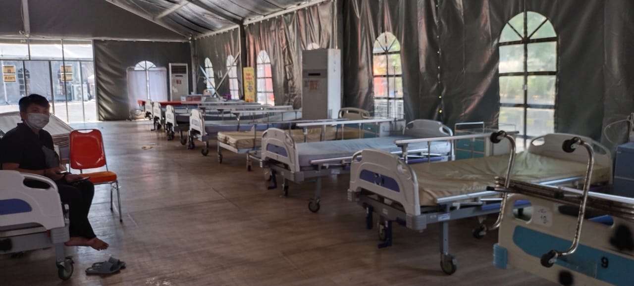 Ruangan perawatan RSLI yang kosong dan hanya tersisa satu pasien. (Foto: Istimewa)