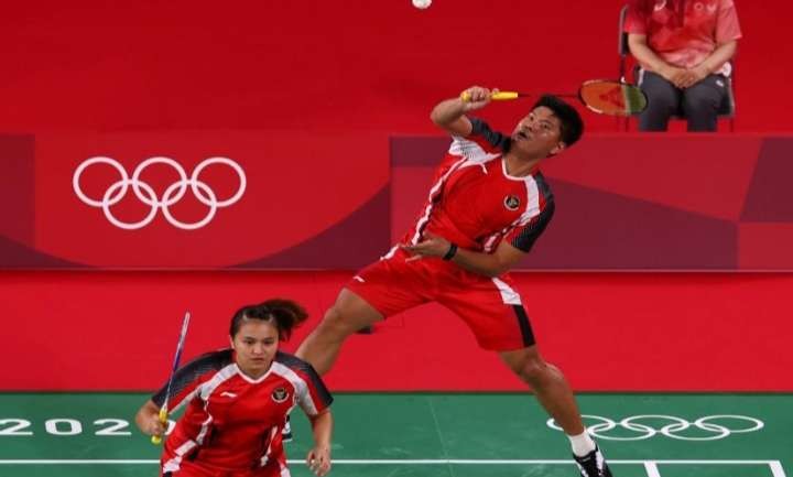 Ilustrasi atlet bulu tangkis Indonesia pada ajang Olimpiade Tokyo 2020 (,foto: Antara)