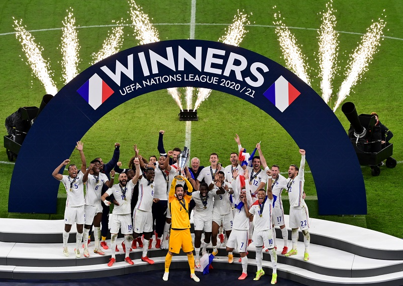 Timnas Prancis juara UEFA Nations League 2020/2021 usai bungkam Spanyol dengan skor 2-1 (Foto: Reuters)