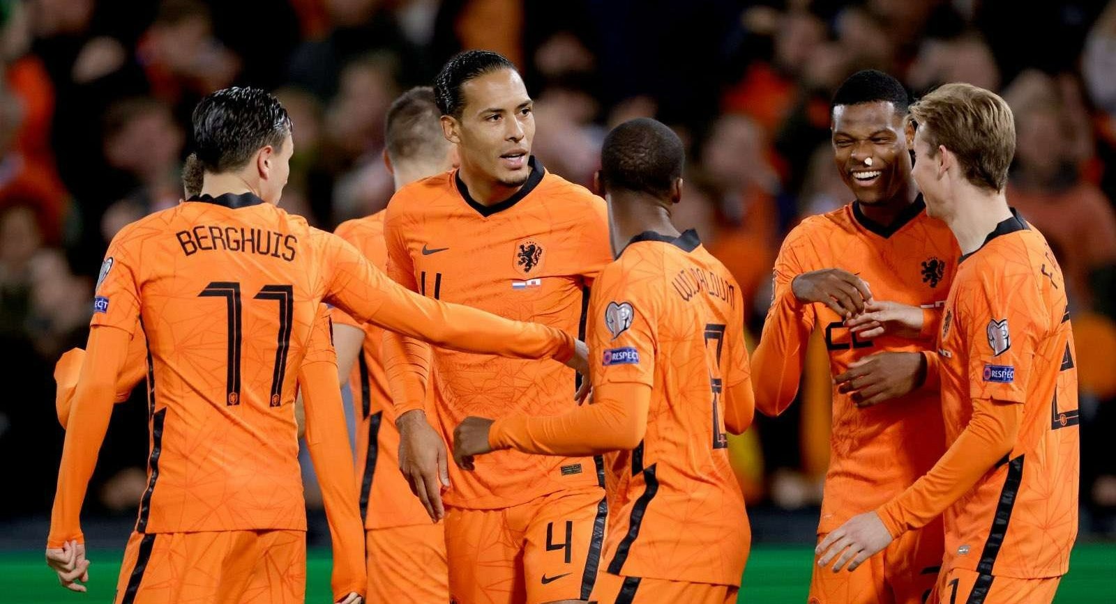 Para pemain Belanda pesta gol ke gawang Gibraltar