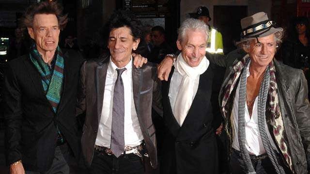 The Rolling Stone ketika masih bersama drumernya, Charlie Wattas, (kedua dari kanan) yang meninggal 24 Agustus lalu. (Foto: Gigwise)